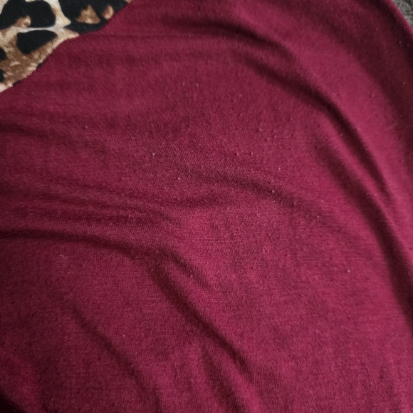 Dear Lover Women's Burgundy Leopard Print Tank Top Size XL - Picture 5 of 6